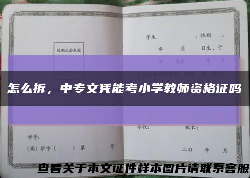 怎么拆，中专文凭能考小学教师资格证吗缩略图