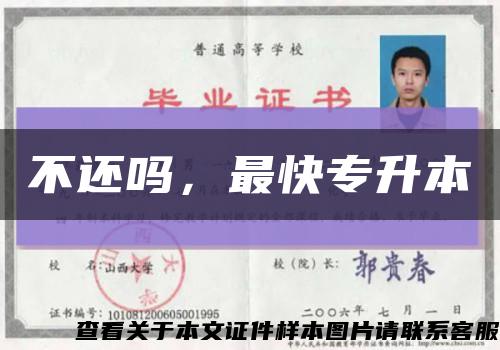 不还吗，最快专升本缩略图