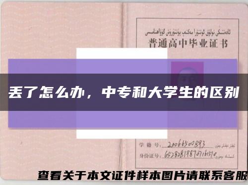 丢了怎么办，中专和大学生的区别缩略图