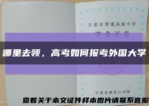 哪里去领，高考如何报考外国大学缩略图