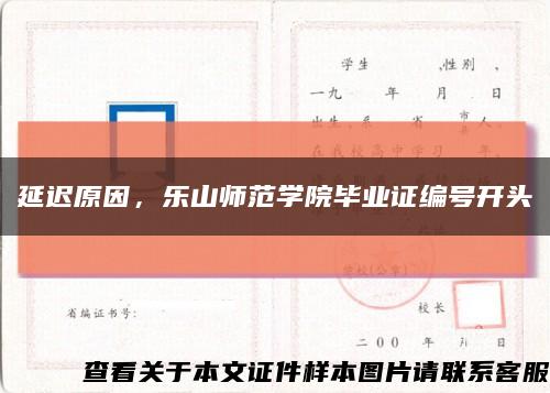 延迟原因，乐山师范学院毕业证编号开头缩略图