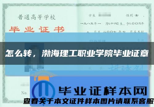 怎么转，渤海理工职业学院毕业证章缩略图