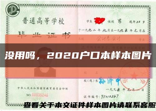 没用吗，2020户口本样本图片缩略图