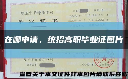 在哪申请，统招高职毕业证图片缩略图