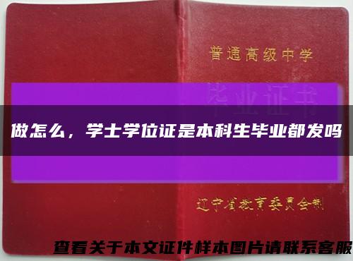 做怎么，学士学位证是本科生毕业都发吗缩略图