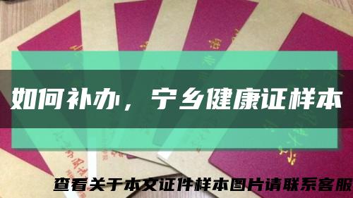 如何补办，宁乡健康证样本缩略图