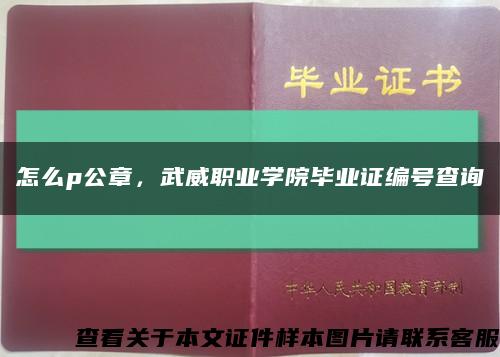 怎么p公章，武威职业学院毕业证编号查询缩略图