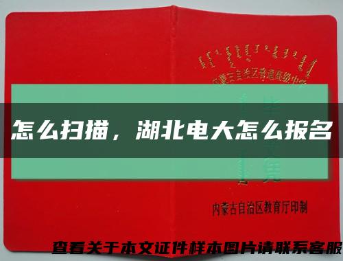 怎么扫描，湖北电大怎么报名缩略图
