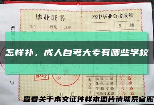 怎样补，成人自考大专有哪些学校缩略图