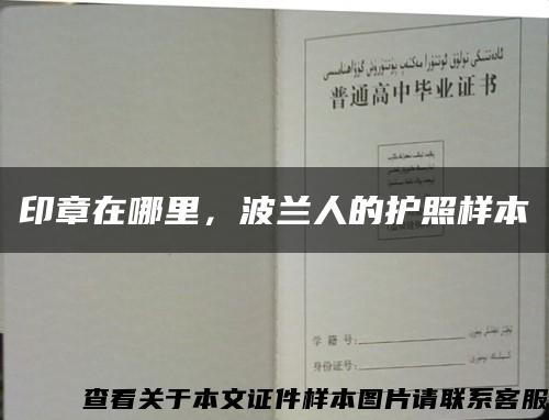 印章在哪里，波兰人的护照样本缩略图