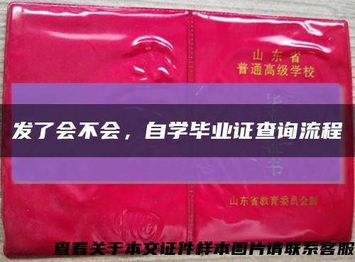 发了会不会，自学毕业证查询流程缩略图