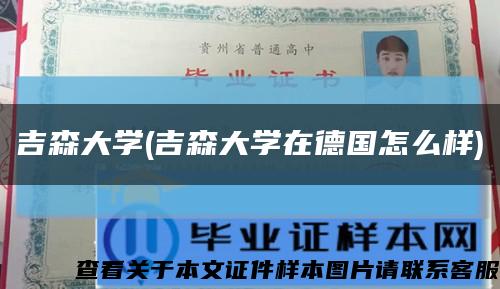 吉森大学(吉森大学在德国怎么样)缩略图