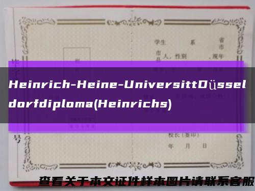 Heinrich-Heine-UniversittDüsseldorfdiploma(Heinrichs)缩略图