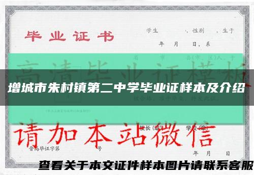 增城市朱村镇第二中学毕业证样本及介绍缩略图