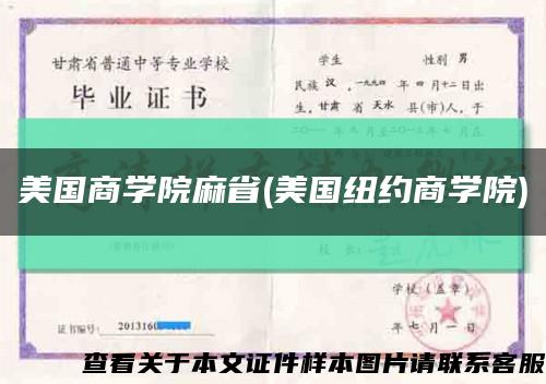 美国商学院麻省(美国纽约商学院)缩略图