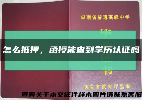 怎么抵押，函授能查到学历认证吗缩略图
