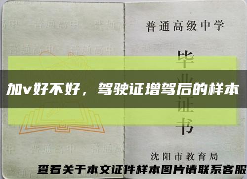 加v好不好，驾驶证增驾后的样本缩略图