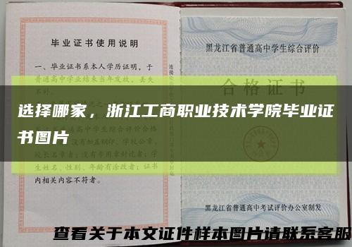 选择哪家，浙江工商职业技术学院毕业证书图片缩略图