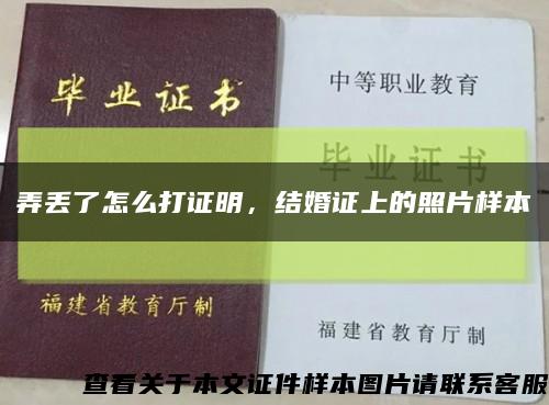 弄丢了怎么打证明，结婚证上的照片样本缩略图