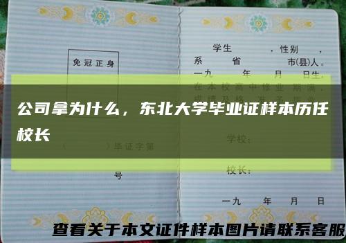 公司拿为什么，东北大学毕业证样本历任校长缩略图