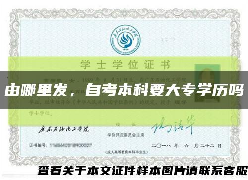 由哪里发，自考本科要大专学历吗缩略图