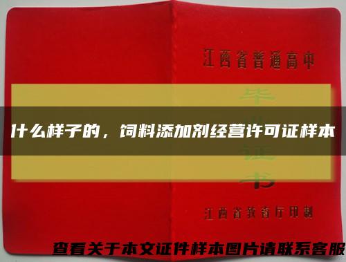 什么样子的，饲料添加剂经营许可证样本缩略图