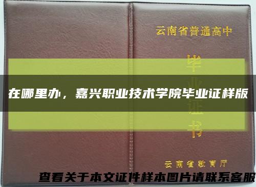 在哪里办，嘉兴职业技术学院毕业证样版缩略图