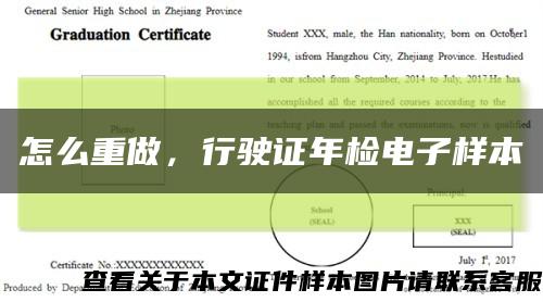 怎么重做，行驶证年检电子样本缩略图