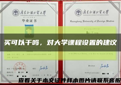 买可以干吗，对大学课程设置的建议缩略图