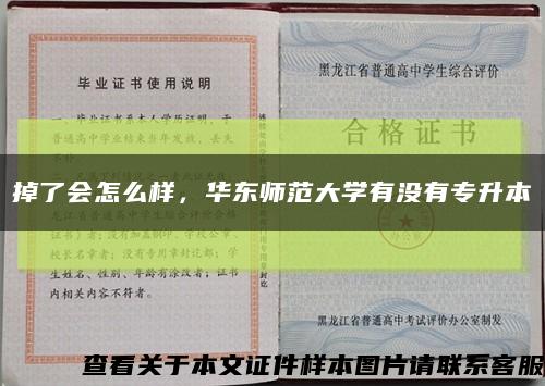 掉了会怎么样，华东师范大学有没有专升本缩略图