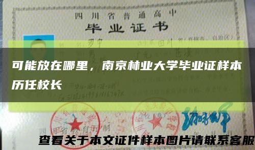 可能放在哪里，南京林业大学毕业证样本历任校长缩略图