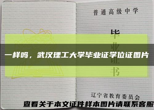 一样吗，武汉理工大学毕业证学位证图片缩略图