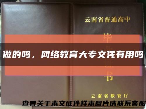 做的吗，网络教育大专文凭有用吗缩略图