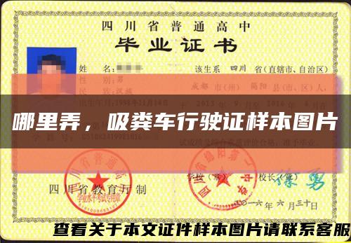 哪里弄，吸粪车行驶证样本图片缩略图