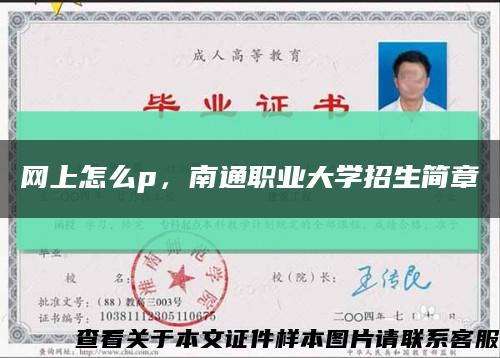 网上怎么p，南通职业大学招生简章缩略图