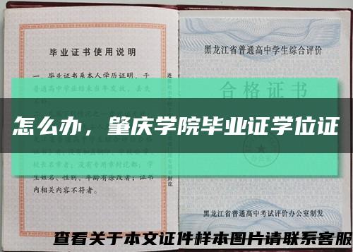 怎么办，肇庆学院毕业证学位证缩略图