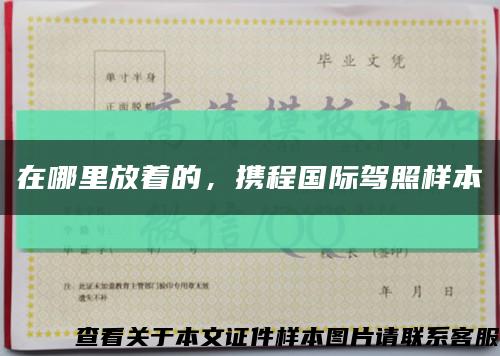 在哪里放着的，携程国际驾照样本缩略图