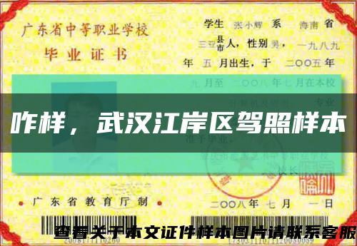 咋样，武汉江岸区驾照样本缩略图