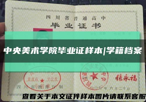 中央美术学院毕业证样本|学籍档案缩略图