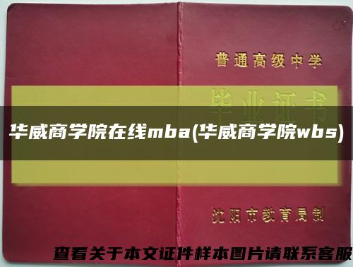 华威商学院在线mba(华威商学院wbs)缩略图