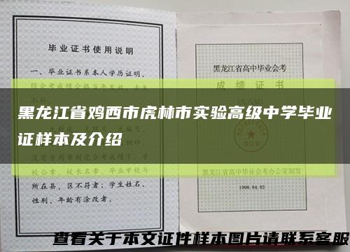 黑龙江省鸡西市虎林市实验高级中学毕业证样本及介绍缩略图