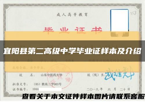 宜阳县第二高级中学毕业证样本及介绍缩略图