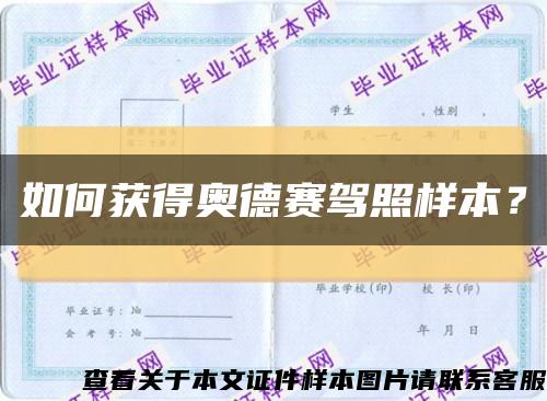 如何获得奥德赛驾照样本？缩略图