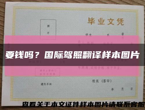 要钱吗？国际驾照翻译样本图片缩略图