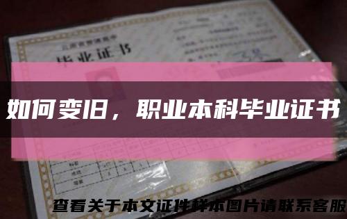 如何变旧，职业本科毕业证书缩略图