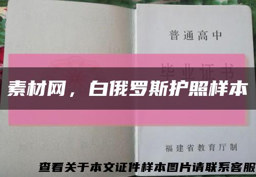 素材网，白俄罗斯护照样本缩略图