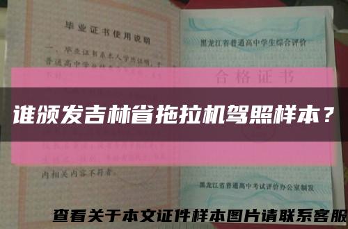 谁颁发吉林省拖拉机驾照样本？缩略图