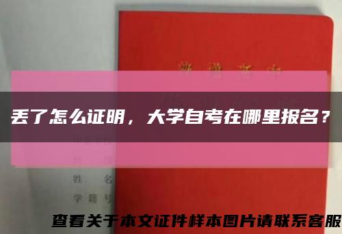 丢了怎么证明，大学自考在哪里报名？缩略图