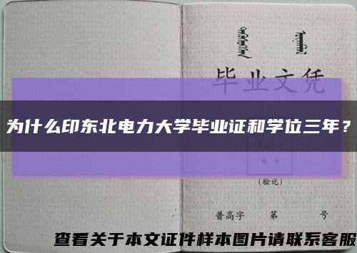 为什么印东北电力大学毕业证和学位三年？缩略图