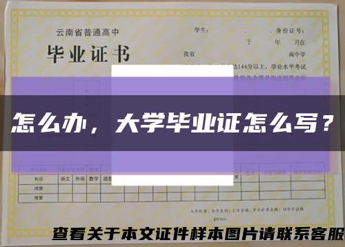 怎么办，大学毕业证怎么写？缩略图